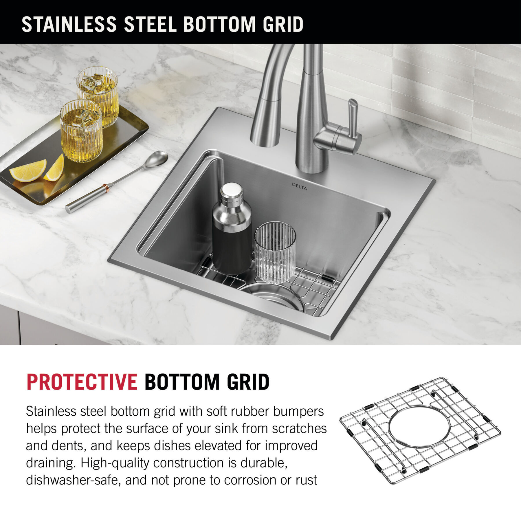 15” Stainless Steel Workstation Kitchen Bar Sink Drop-In Undermount Single Bowl with WorkFlow™ Ledge and Accessories, image 2